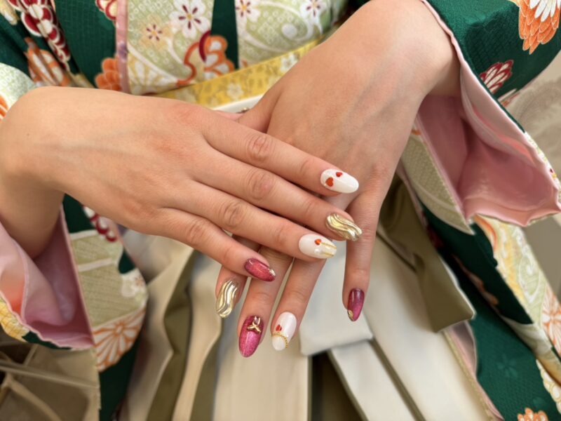 卒業式のネイル